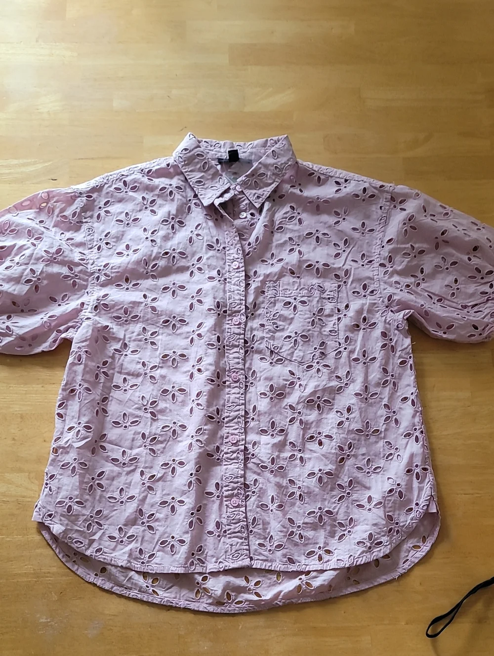 J.Crew Spring Garden Puff-Sleeve Eyelet Button-Down Blouse